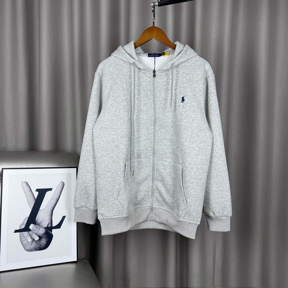 Ralph Lauren Heather Gray Full-Zip Hoodie